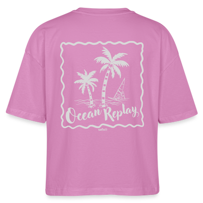 Frauen Boxy Bio-T-Shirt Nova -ocean replay- - Pink