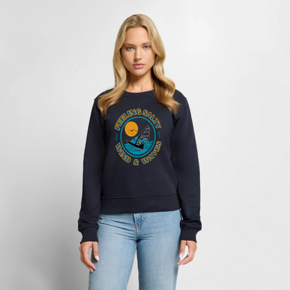 Frauen Premium Pullover -feeling salty- - Navy