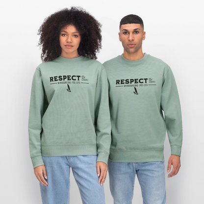 Unisex Bio-Sweatshirt CHANGER -respect- - Helles Graugrün