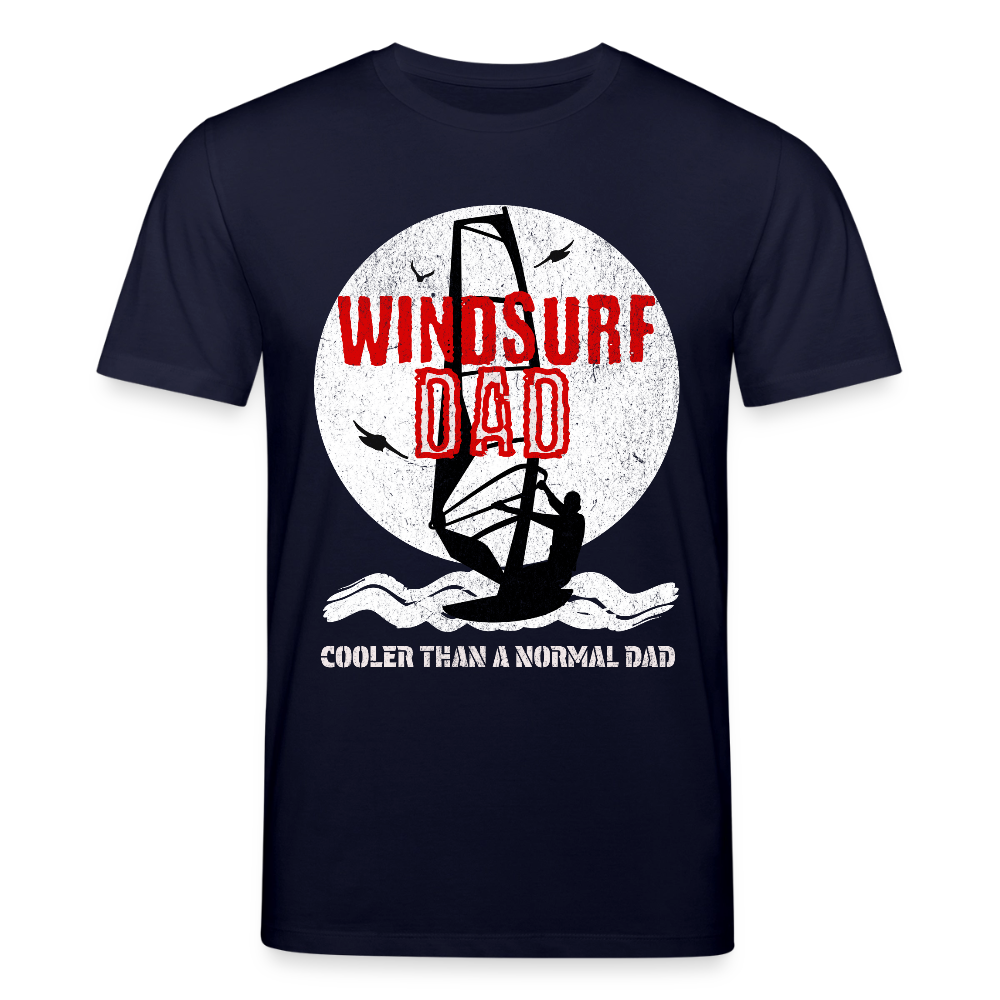 safis® Geschenkidee für Windsurf-Papas -windsurfdad- Unisex Bio-T-Shirt CREATOR - Navy