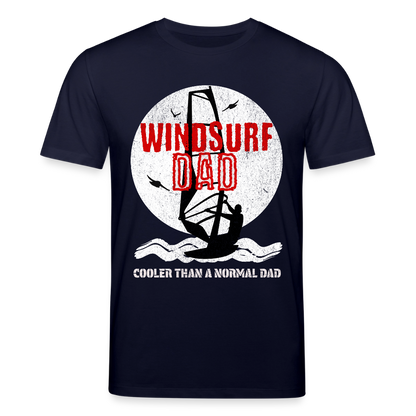safis® Geschenkidee für Windsurf-Papas -windsurfdad- Unisex Bio-T-Shirt CREATOR - Navy