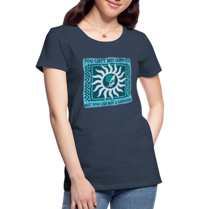 Frauen Premium Bio T-Shirt -buy happiness- - Navy