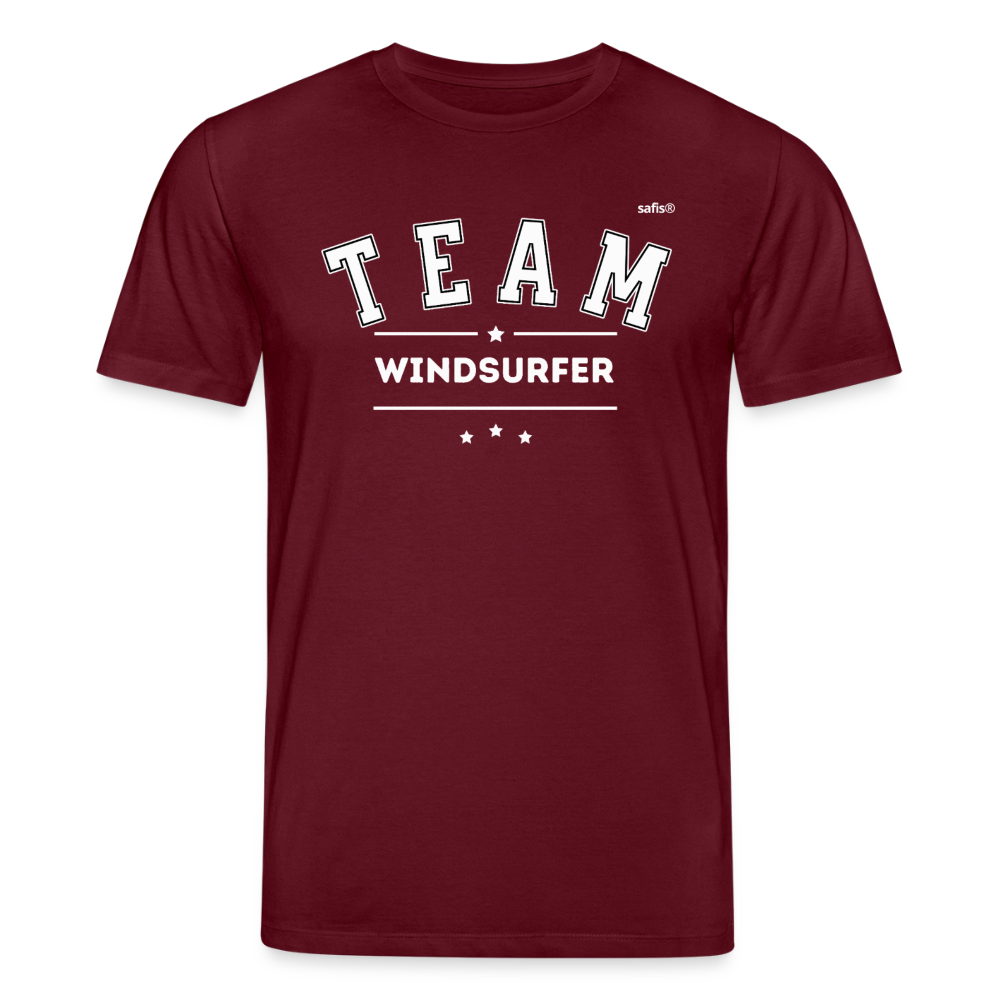 Unisex Bio-T-Shirt CREATOR -Team Windsurfer- - Burgunderrot
