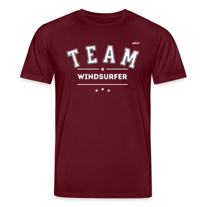Unisex Bio-T-Shirt CREATOR -Team Windsurfer- - Burgunderrot
