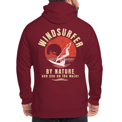 Unisex Bio-Hoodie -by nature- - Burgunderrot