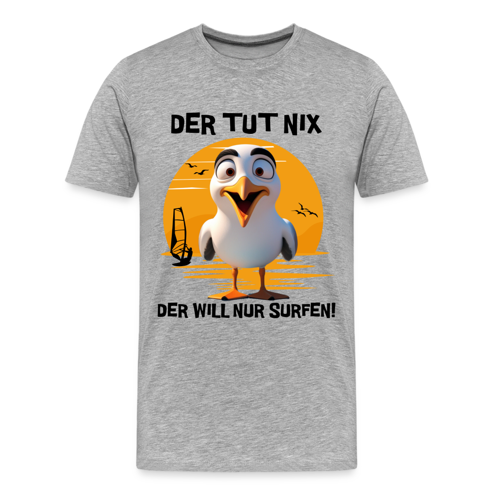 Männer Premium Bio T-Shirt -der tut nix- - Grau meliert