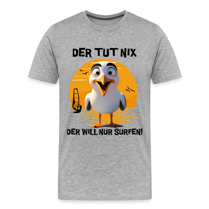 Männer Premium Bio T-Shirt -der tut nix- - Grau meliert