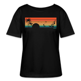 safis® Nachhaltige Windsurf-Kleidung-sunset- Stanley/Stella Relaxed Rundhals Frauen Bio-T-Shirt SERENA - Schwarz