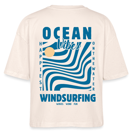 women's windsurfing t-shirts -happiest- - Weißgrau