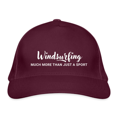 Geschenke Für Windsurfer -  Bio-Baseballkappe - Burgunderrot