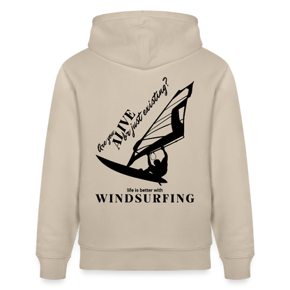 Unisex Bio-Hoodie CRUISER -are you alive- - Beige