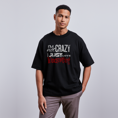 Unisex Oversize Bio-T-Shirt -crazy- - Schwarz