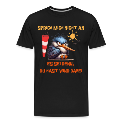 Männer Premium Bio T-Shirt -sprich mich nicht an- - Schwarz