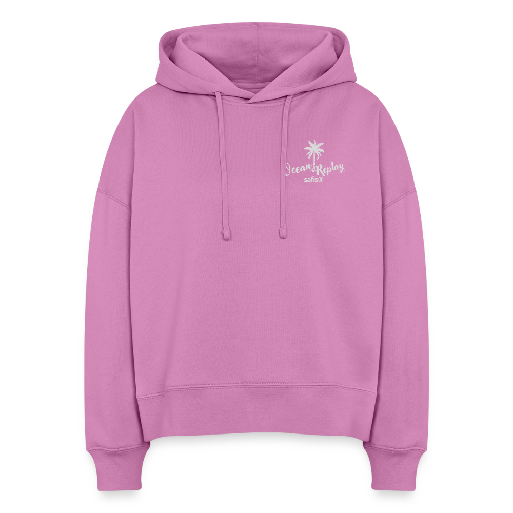 safis® Windsurfer  Frauen Bio Hoodie Nora -ocean replay- - Pink