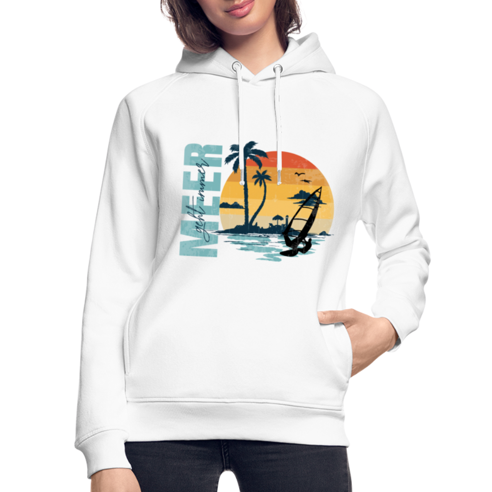 Unisex Bio-Hoodie -meer geht immer- - Weiß