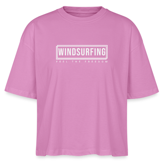 Frauen Boxy Bio-T-Shirt Nova -feel the freedom I- - Pink