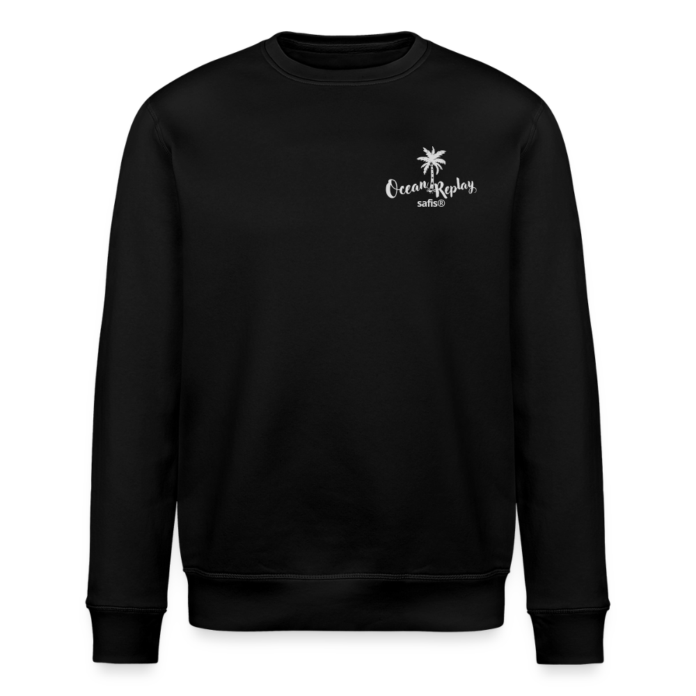 safis® Windsurf Bio-Sweatshirt Roller -Ocean replay- - Schwarz