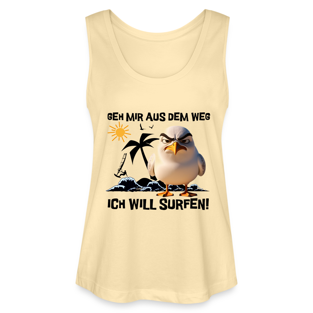 Frauen Bio Tank Top MINTER -ich will surfen- - Creme