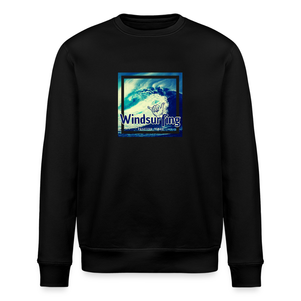 Unisex Bio-Sweatshirt ROLLER -positive vibes- - Schwarz