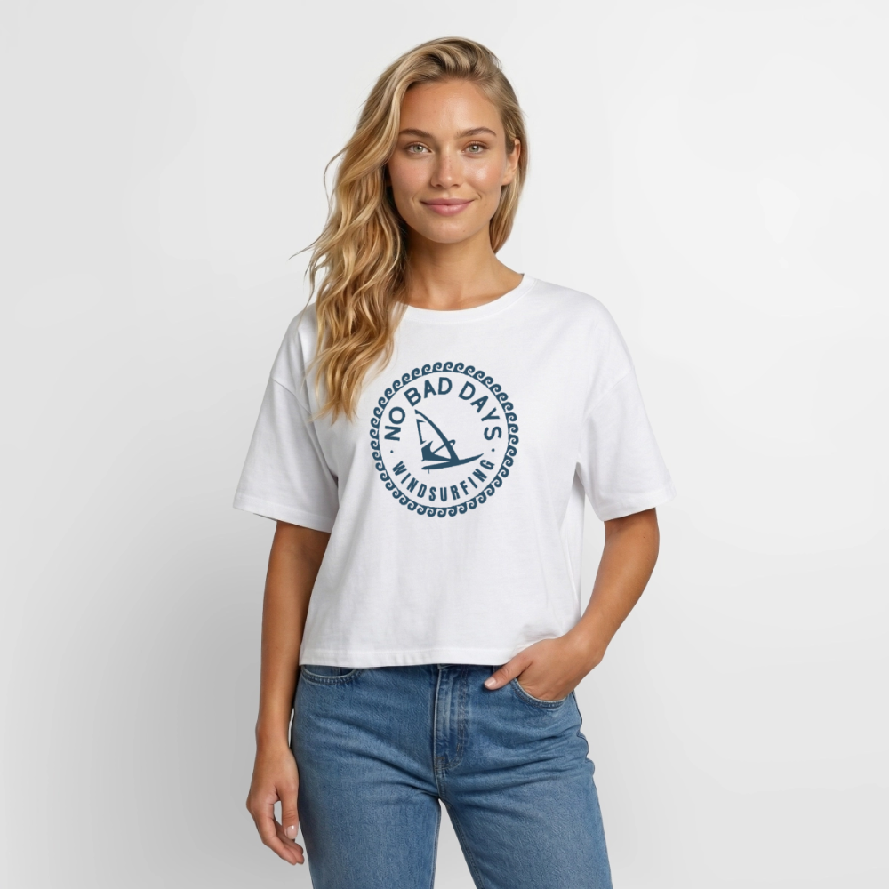 safis Frauen Windsurf Bio-T-Shirt Relaxed Fit -no bad days- - Weiß