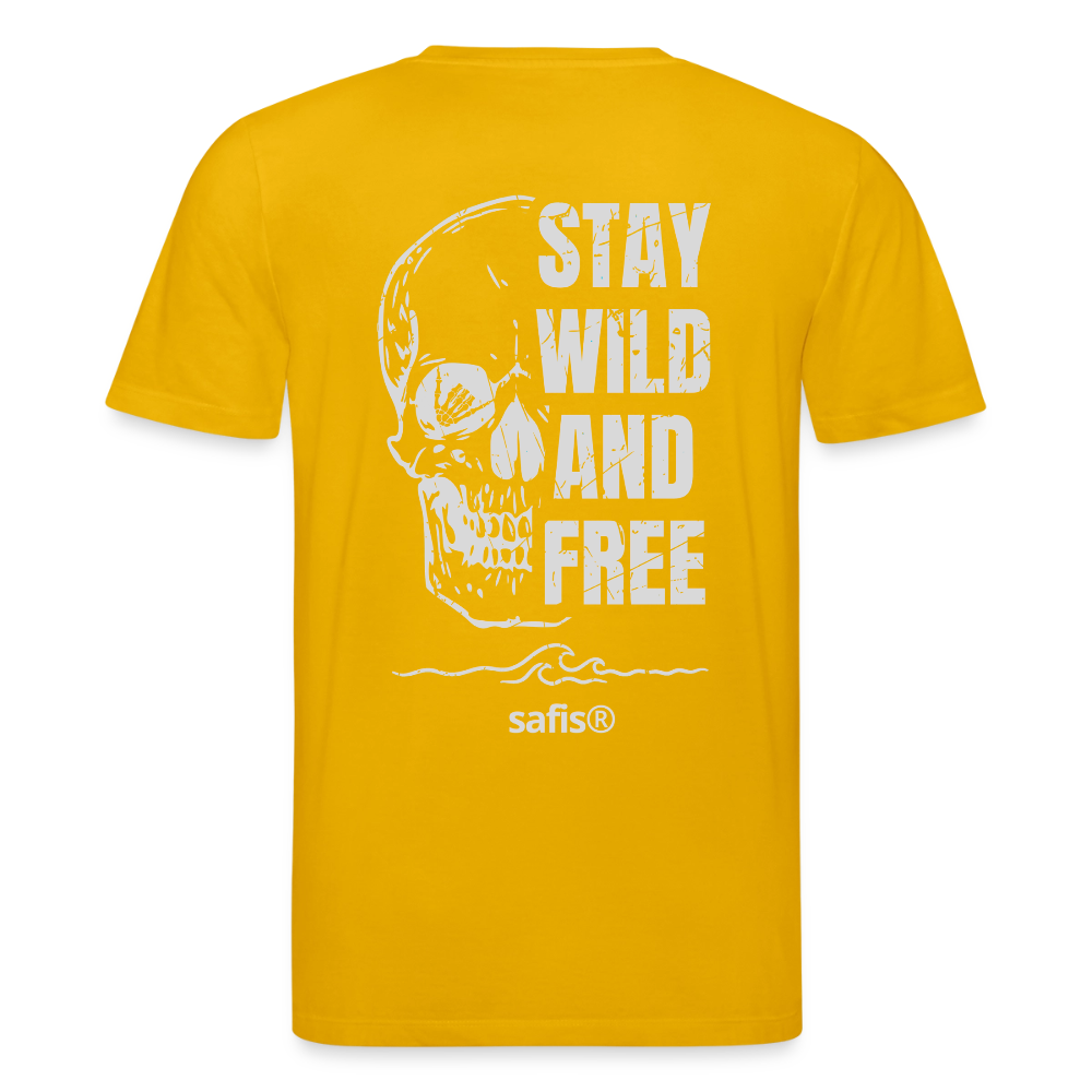 safis® Windsurf Shirt -wild and free- Unisex Bio-T-Shirt CREATOR - Spektralgelb
