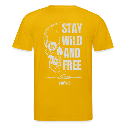 safis® Windsurf Shirt -wild and free- Unisex Bio-T-Shirt CREATOR - Spektralgelb