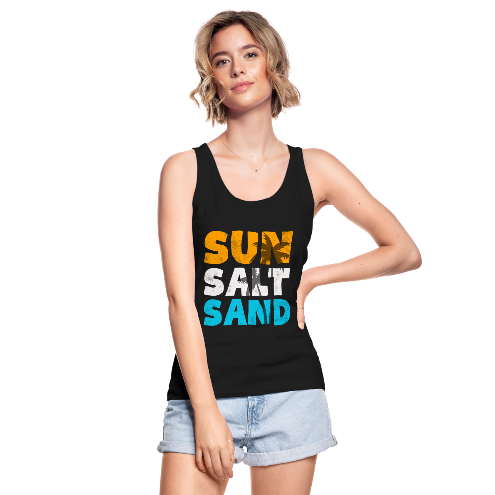 Frauen Bio Tank Top -sun salt sand- - Schwarz