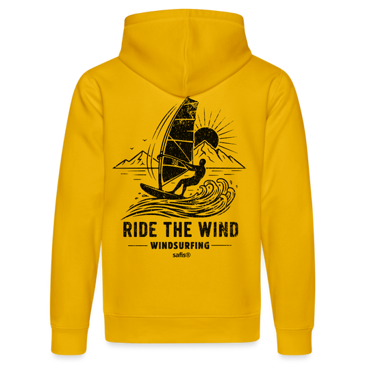 Unisex Bio-Hoodie DRUMMER -ride the wind- - Spektralgelb