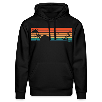 safis® Nachhaltige Windsurf-Kleidung, Surf-Hoodie -sunset-Unisex Bio-Hoodie DRUMMER - Schwarz