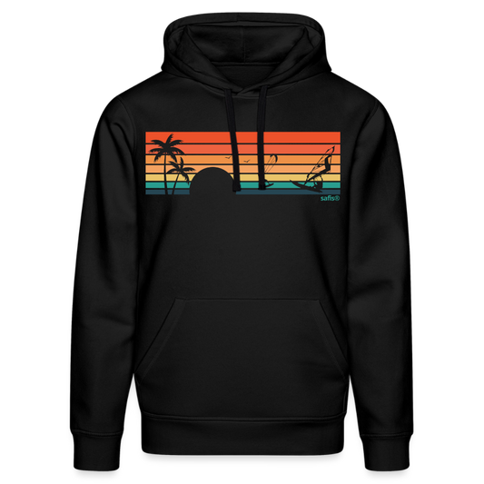 safis® Nachhaltige Windsurf-Kleidung, Surf-Hoodie -sunset-Unisex Bio-Hoodie DRUMMER - Schwarz