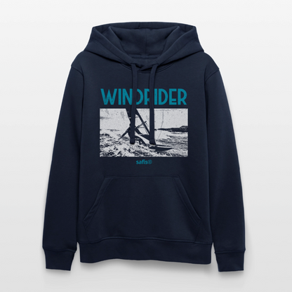 Surf Hoodie Herren safis® -Windrider- Unisex Bio-Hoodie DRUMMER - French Navy