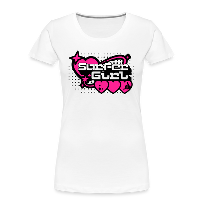 Frauen Premium Bio T-Shirt -surfer girl- - Weiß