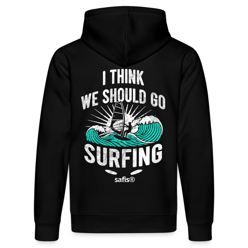 safis® Windsurf Hoodie DRUMMER  -surfing- - Schwarz