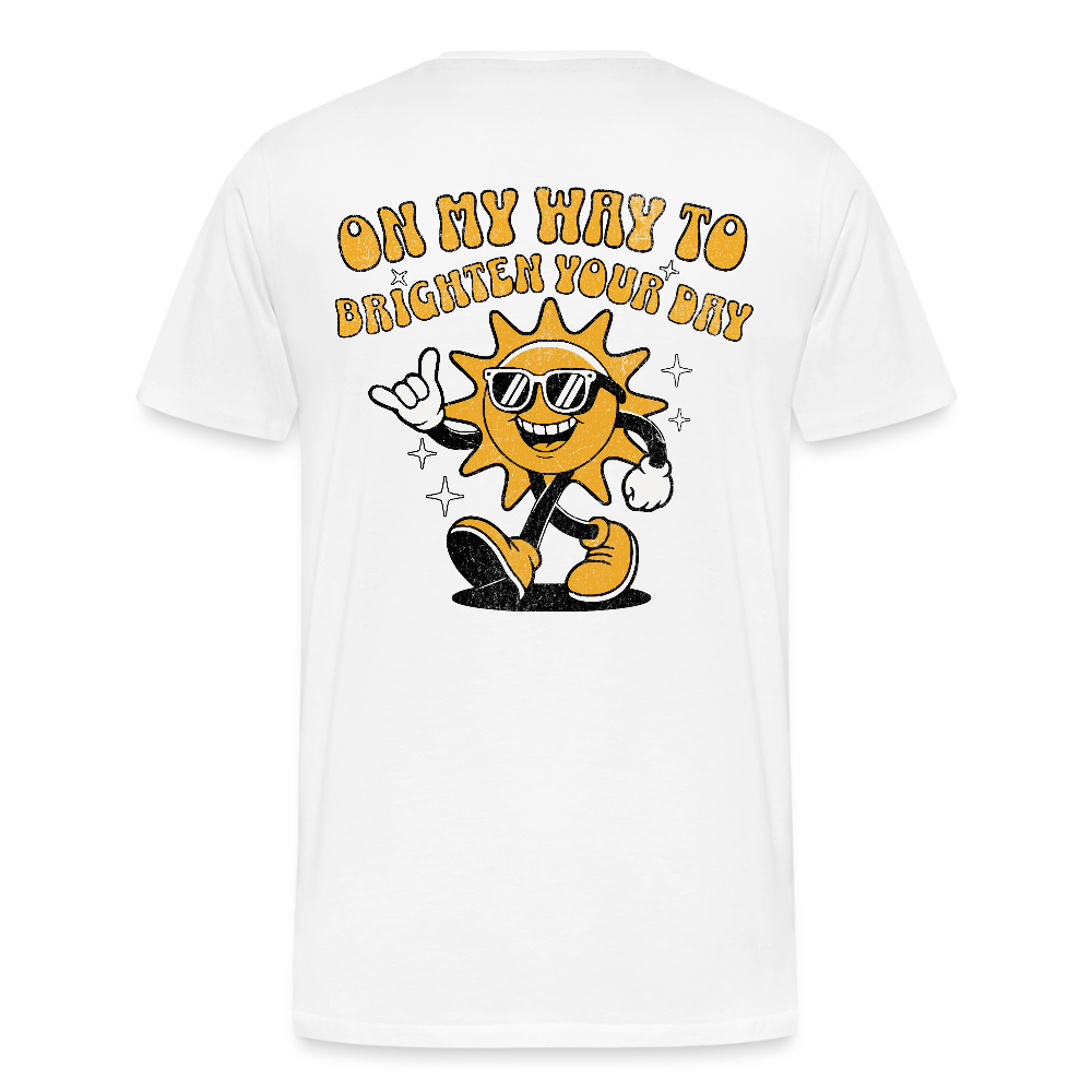 Männer Premium Bio T-Shirt -on my way- Geschenke Für Windsurfer - Weiß