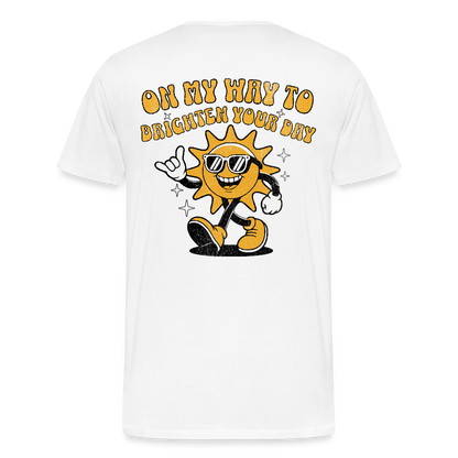 Männer Premium Bio T-Shirt -on my way- Geschenke Für Windsurfer - Weiß