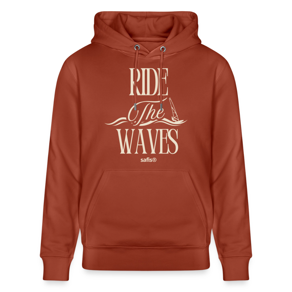 Unisex Bio-Hoodie CRUISER -ride the waves- - Terrakotta