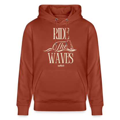 Unisex Bio-Hoodie CRUISER -ride the waves- - Terrakotta