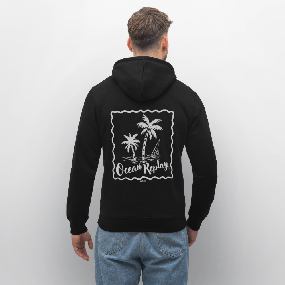 Unisex Bio-Hoodie Drummer -Ocean replay- - Schwarz