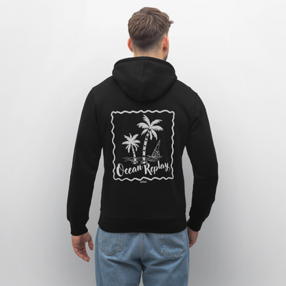 Unisex Bio-Hoodie Drummer -Ocean replay- - Schwarz