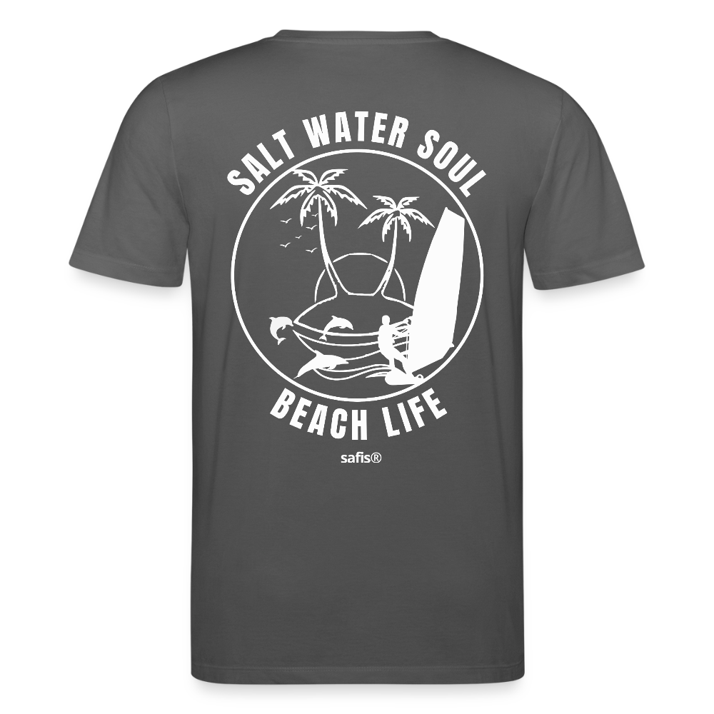 safis® Windsurf Unisex Bio-T-Shirt CREATOR -salt water soul- - Anthrazit