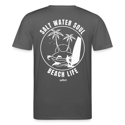 safis® Windsurf Unisex Bio-T-Shirt CREATOR -salt water soul- - Anthrazit