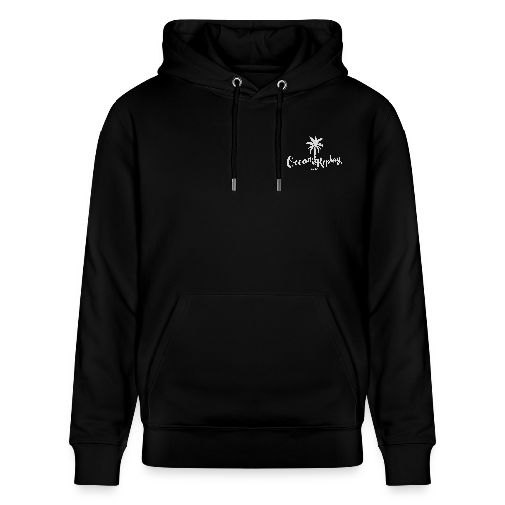 Unisex Bio-Hoodie CRUISER -ocean replay- - Schwarz