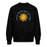 Unisex Oversize Bio Pullover -follow me- - Schwarz
