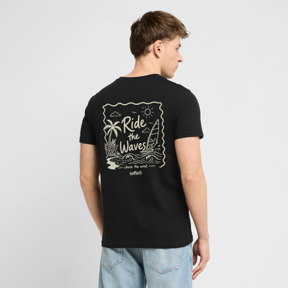 Unisex Bio-T-Shirt CREATOR -ride the waves- - Schwarz