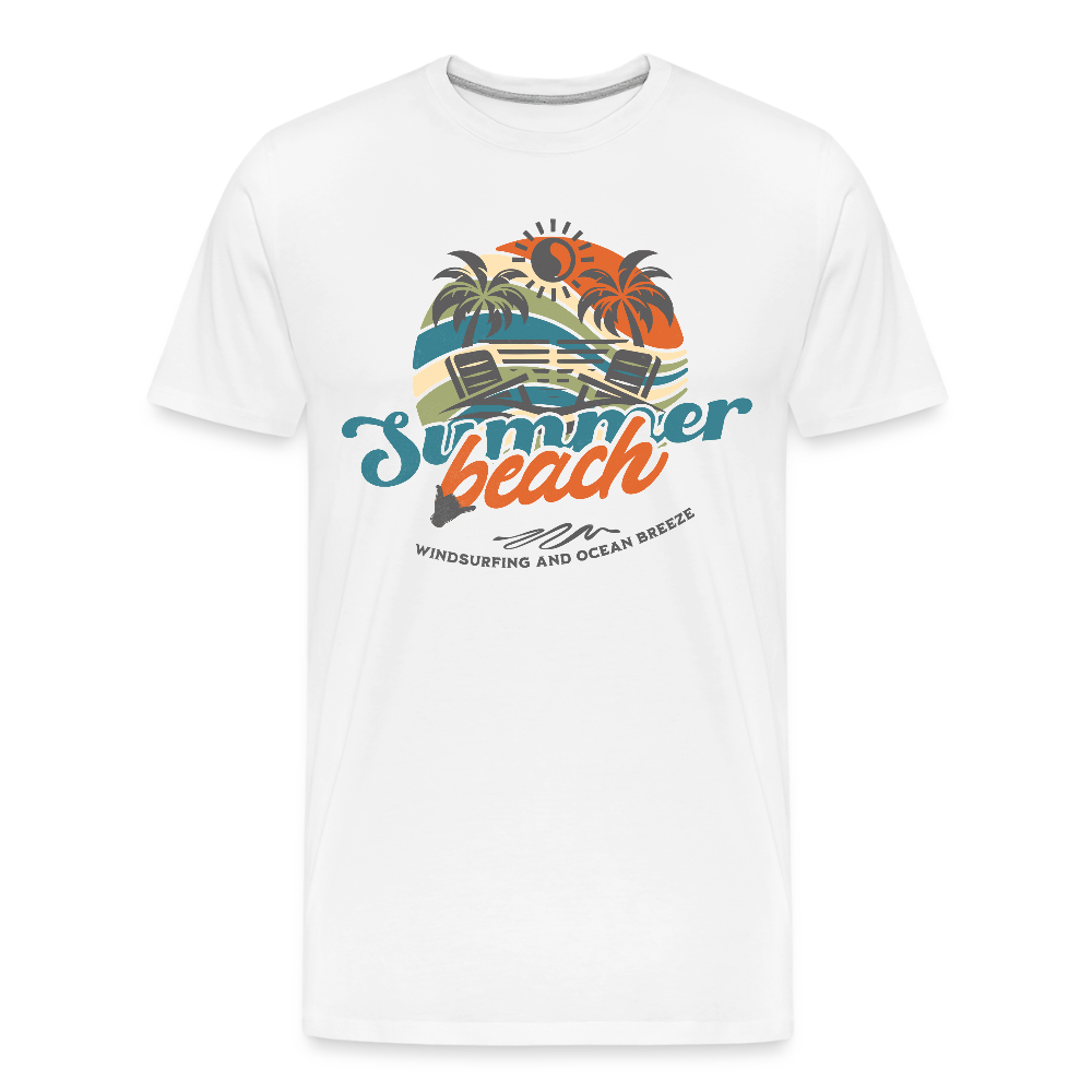 Männer Premium Bio T-Shirt -summer beach- - Weiß