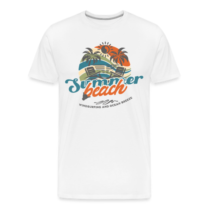 Männer Premium Bio T-Shirt -summer beach- - Weiß