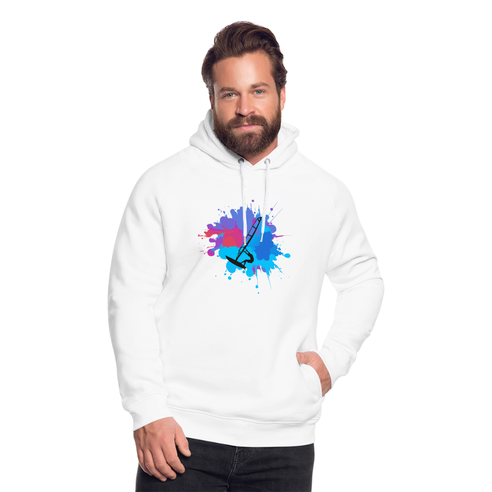 Unisex Bio-Hoodie -Farbklecks- - Weiß