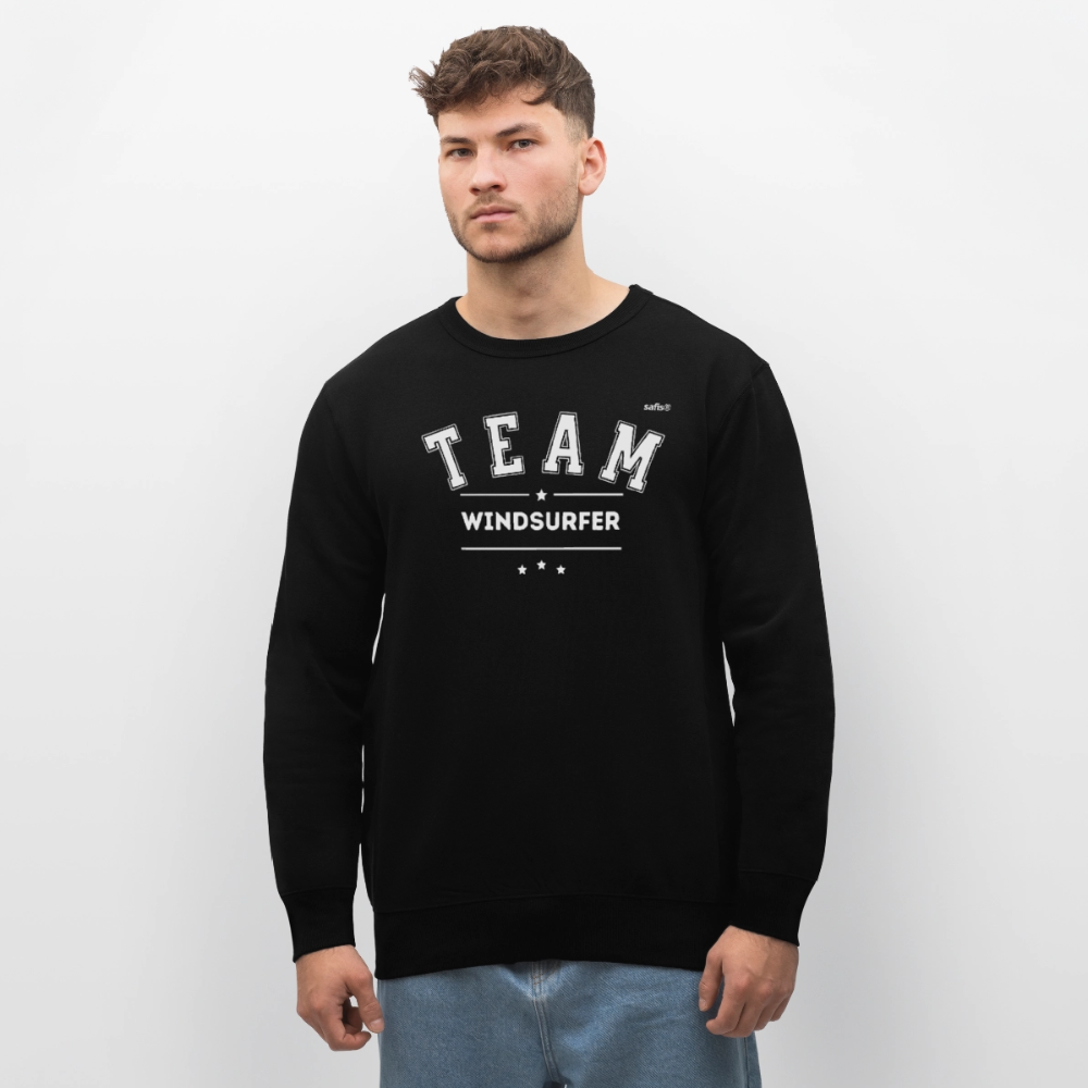 Unisex Bio-Sweatshirt ROLLER -Team Windsurfer- - Schwarz