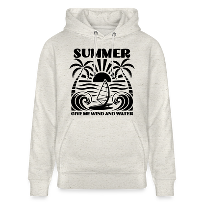 Unisex Bio-Hoodie CRUISER -give me wind and water- - Beige meliert