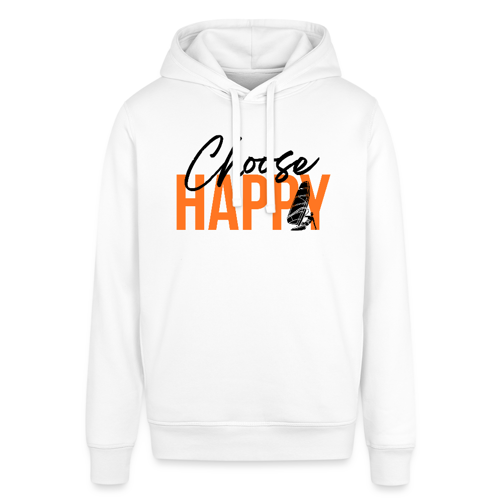 Unisex Bio-Hoodie-happy- - Weiß